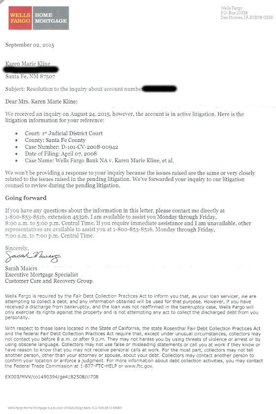 Wells Fargo 2nd letter re QWR 560 redacted